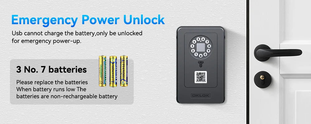 Camluxy Smart Key Box with Fingerprint & Digital Password – Secure Lockbox with IC Card and Combination Code Unlock