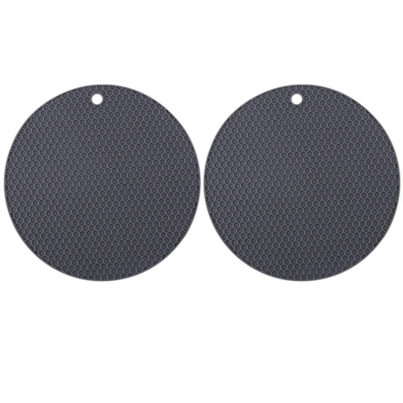 2/4 PCS Multifunction Heat Resistant Silicone Mats – Nonslip Drink Coasters, Pot Holders & Kitchen Placemats