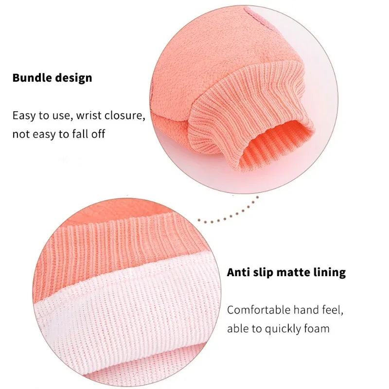 Exfoliating Shower Scrub Mitt – SPA Bath Glove for Peeling Dead Skin & Body Massage Cleaning