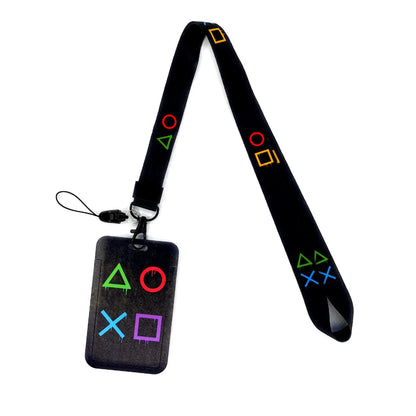 Gamer ID Card Holder Lanyard — Cool Credential Neck Strap & Badge Keychain for Men & Women