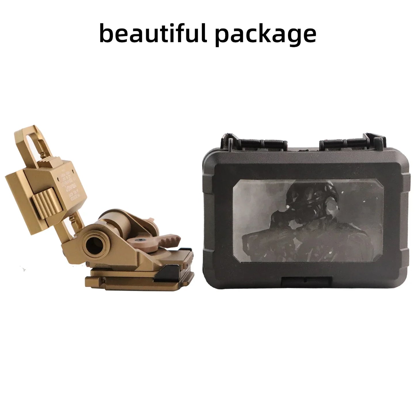 BOOIU Tactical Helmet Night Vision Mount – Metal NVG Mount for L4G24 PVS15/18 Goggles, Combat Helmet Accessories