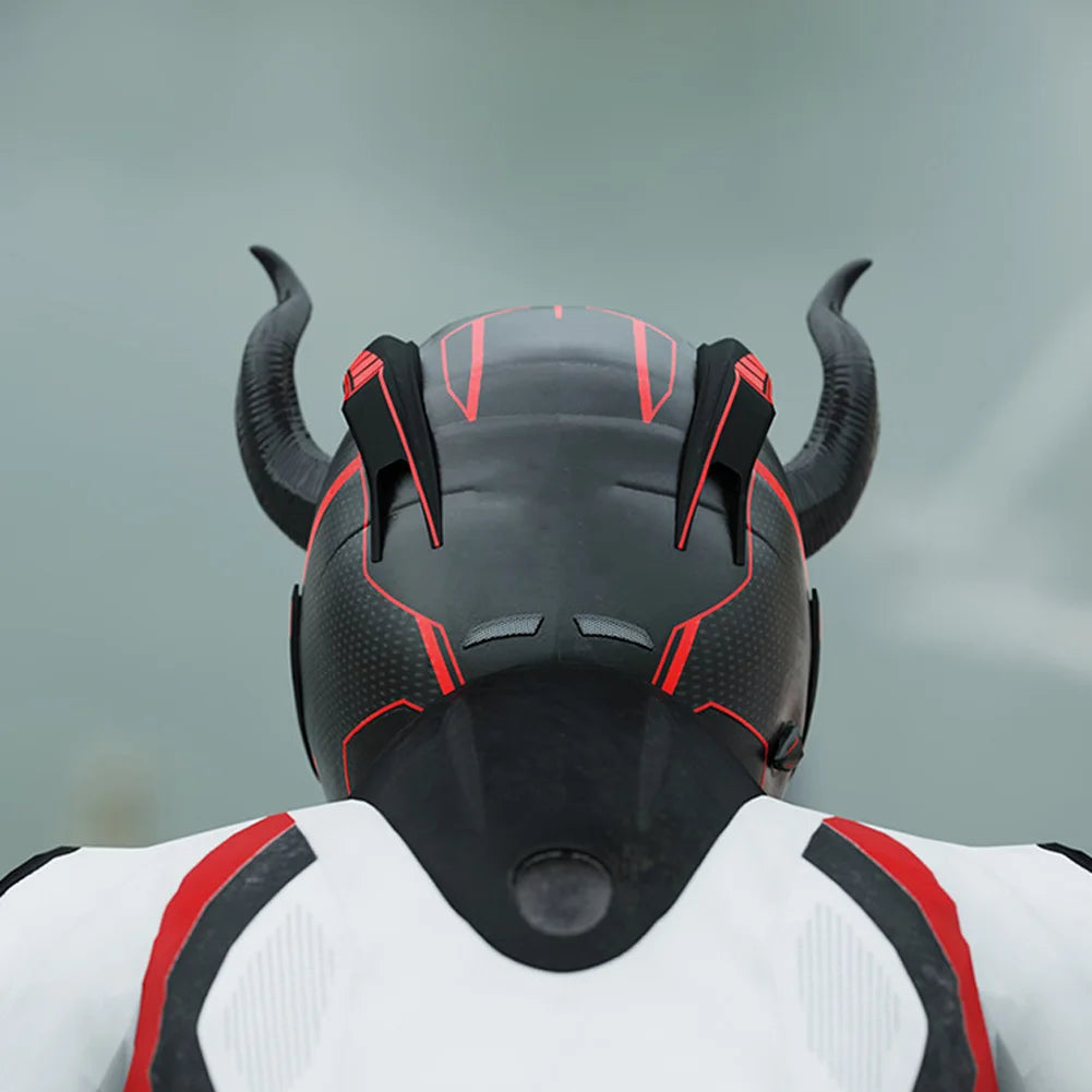 2Pcs Motorcycle Helmet Devil Horns – Stylish Motorbike Helmet Accessories with Suction Cups
