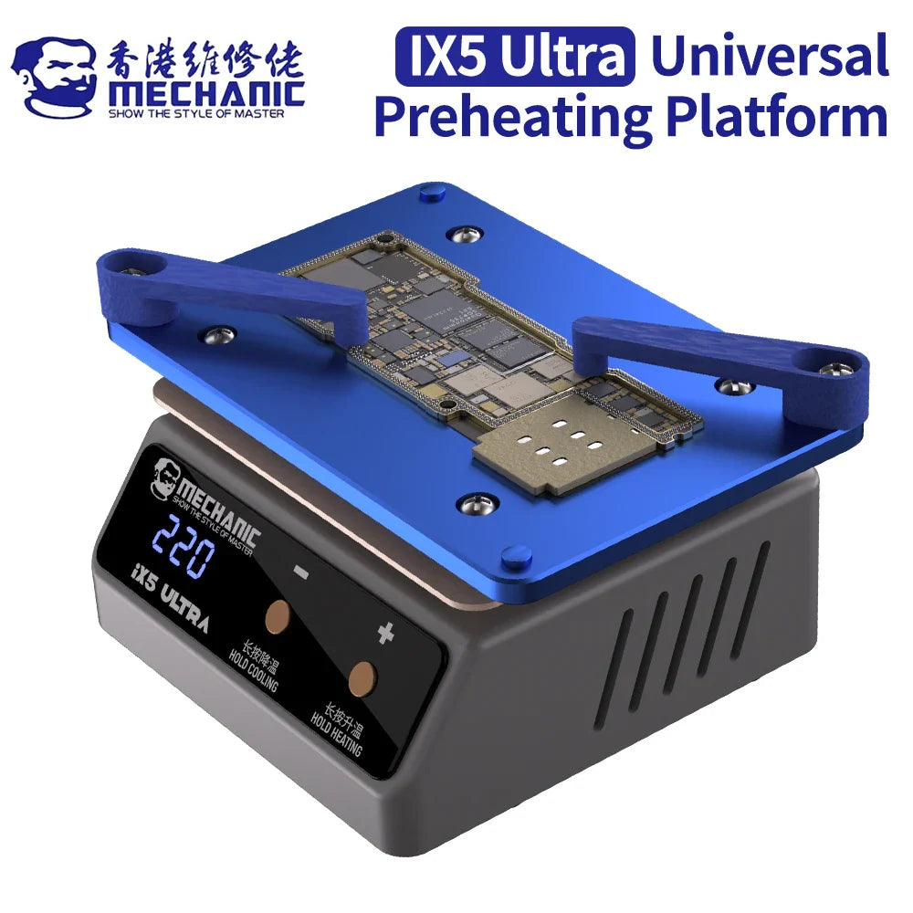 MECHANIC IX5 Universal Preheating Platform – Motherboard Layering, Tin Planting & Glue Removal Heating Table Tool