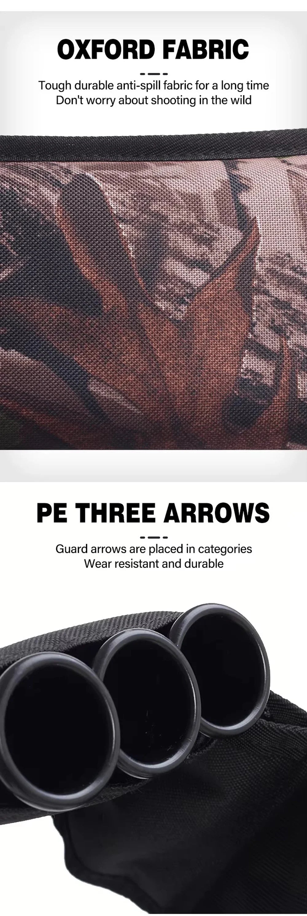 Archery 3-Tube Hip Quiver with Adjustable Belt – Arrow Carry Bag for Hunting & Target Shooting