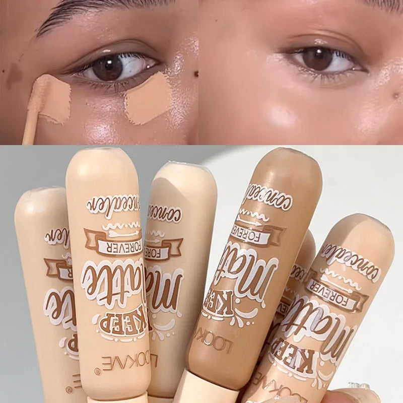 Waterproof Matte Liquid Concealer – Moisturizing Cream for Acne, Dark Circles, Face Contouring & Foundation Makeup