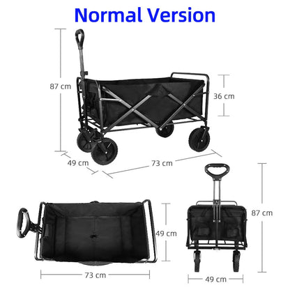Heavy Duty Collapsible Folding Beach Wagon – Large-Capacity Portable Utility Cart for Garden & Camping