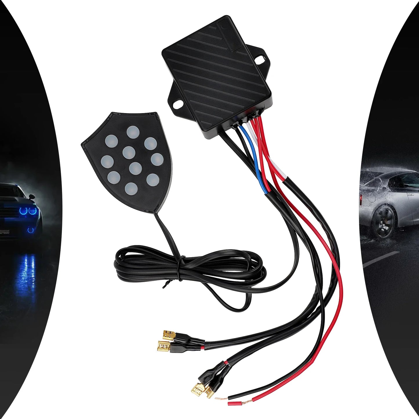 12V Universal Electronic Car Horn – 10 Sound Musical Siren Controller with Snail Trumpet, Automotive Alarm Accessory