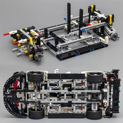 1580-Piece RC 911 RSR Racing Car Building Blocks Kit — LED Lights, Motorized Sport Car MOC 42096