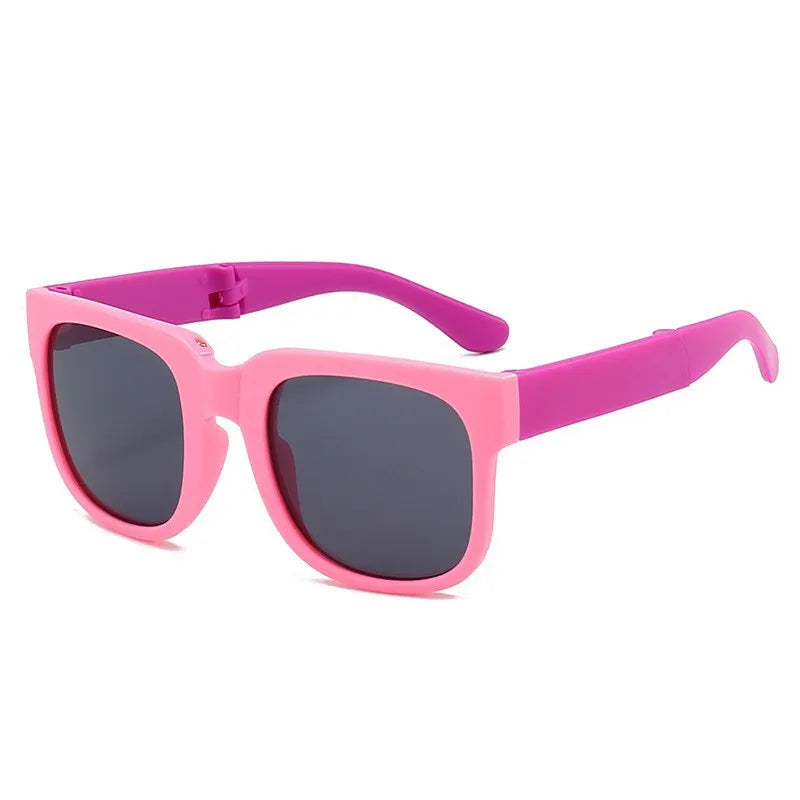Foldable Kids Sunglasses – UV Protection Cartoon Shades for Boys & Girls, Fashionable Baby Eyewear