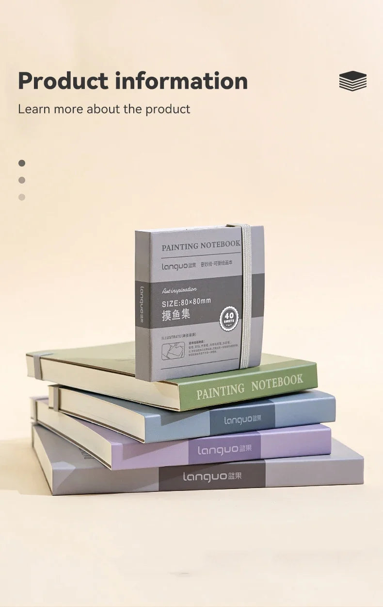 Mini Tearable Sketchbook 250gsm – 40-Sheet Drawing Notebook for Watercolor, Acrylic, Marker, Oil & Gouache