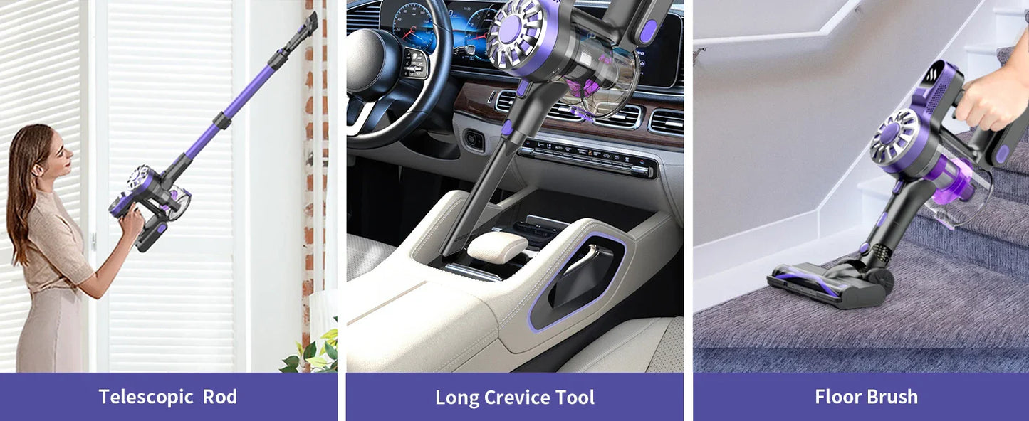 GOOVI V07 Cordless Handheld Vacuum Cleaner - 100KPA Suction Power, 180W, 0.9L Dust Cup, for Pet and Home Cleaning