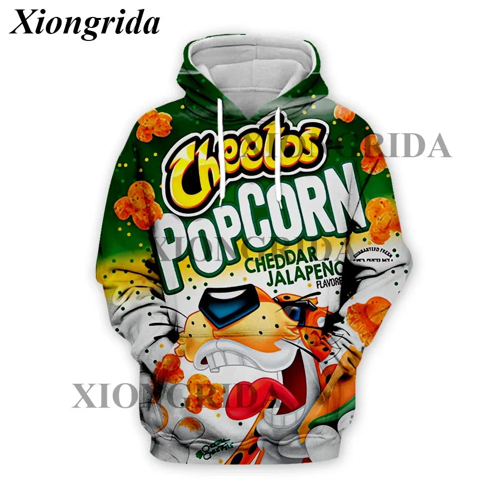 Novelty Hot Cheetos 3D Printed Hoodie — Unisex Harajuku Sweatshirt Pullover S-5XL