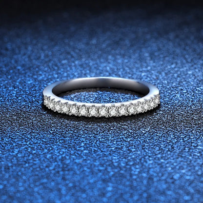 100% Pass Diamond Tester Pen & Moissanite Ring – Matching 925 Sterling Silver Wedding Band for Women