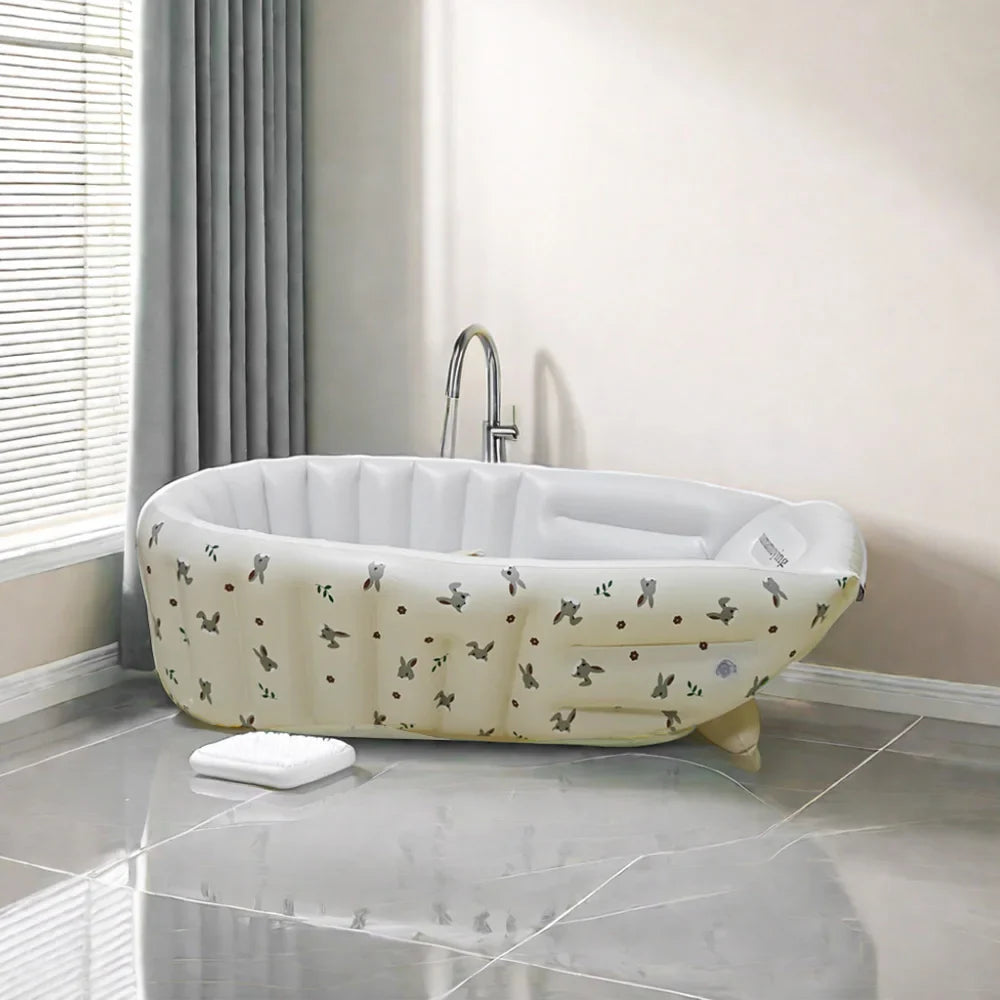 Animal Baby Inflatable Bathtub – Portable Outdoor Swimming Pool for Newborns & Kids