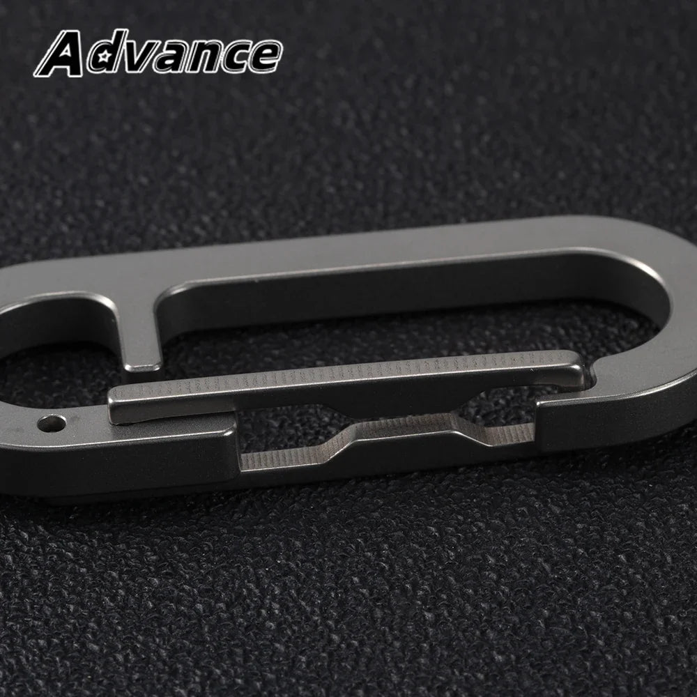 Titanium Alloy Key Ring - Multifunctional Outdoor EDC Keychain Buckle Tool Accessory