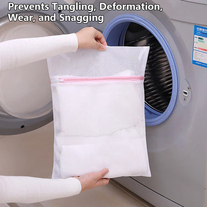 3Pcs/Set Zippered Mesh Laundry Bags – Bra & Underwear Cleaning Baskets, Household Laundry Care Accessories