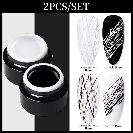 BORN PRETTY Spider Wire Gel Nail Polish 5ml - Flower Drawing & Creative Point-to-Line Nail Art Gel Varnish