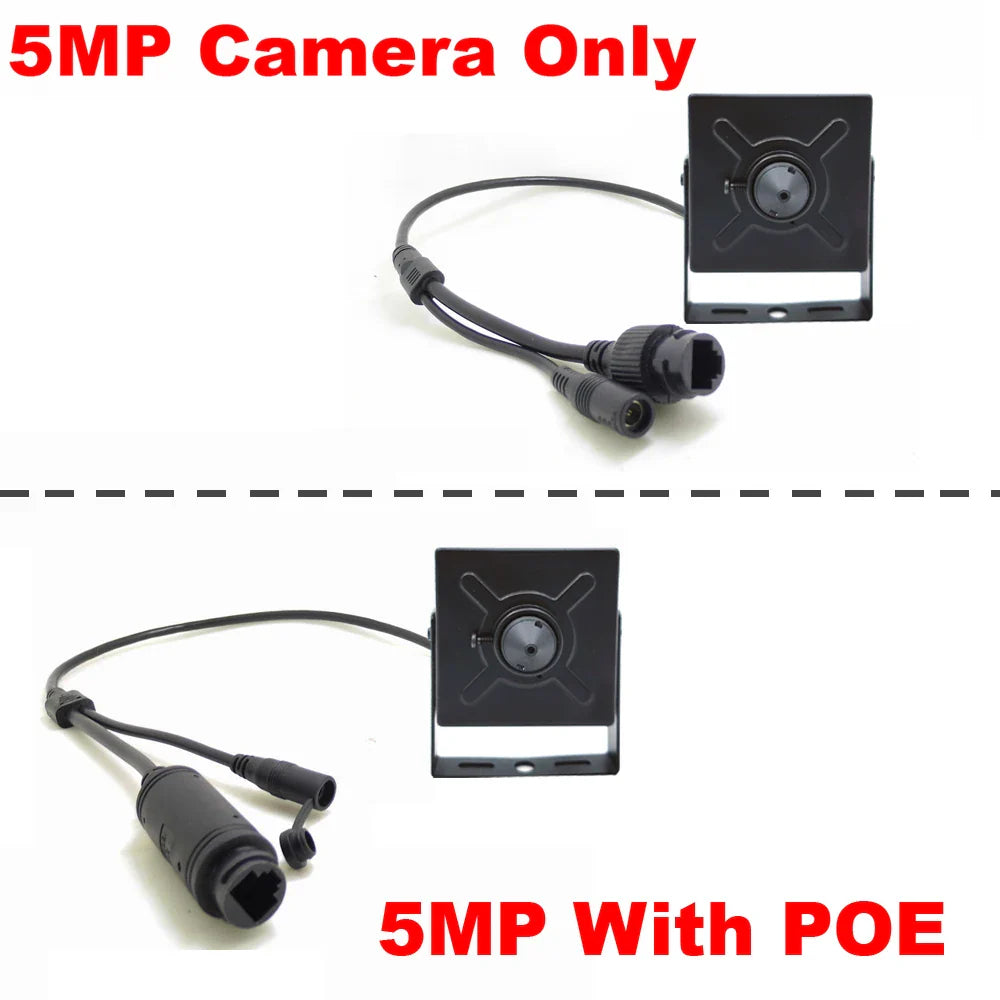 JIENUO 5MP Mini IP Camera – PoE HD CCTV Security Surveillance Camera with Audio, ONVIF Support for Indoor Home Monitoring (ICSee/Xmeye Compatible)