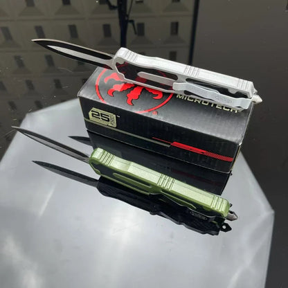 High-End Pocket Folding Knife — Zinc Alloy & Carbon Fiber Handle, Durable 440C Steel EDC for Outdoor Camping