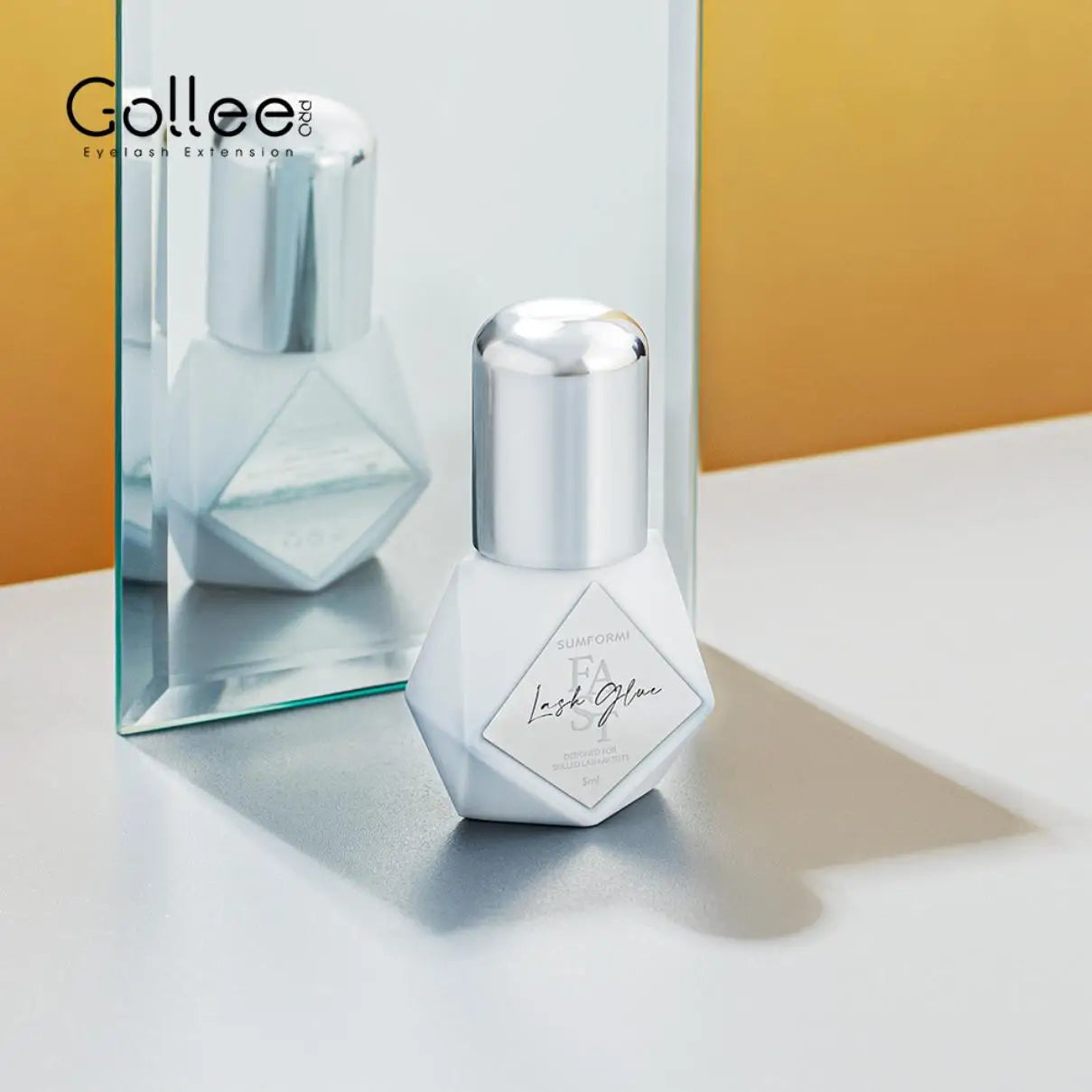 Gollee 5-Pack Eyelash Extension Glue – 7-9 Week Long-Lasting, Quick-Dry 0.3-1s, Black & Latex-Free