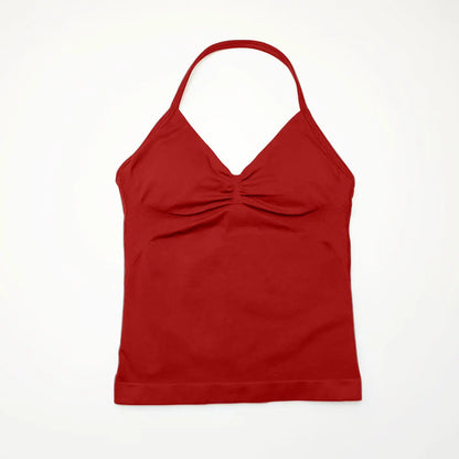 NCLAGEN Impact Longline Strappy Sports Top – Women's Yoga Vest, Open Back Gym Bra for Running & Workout