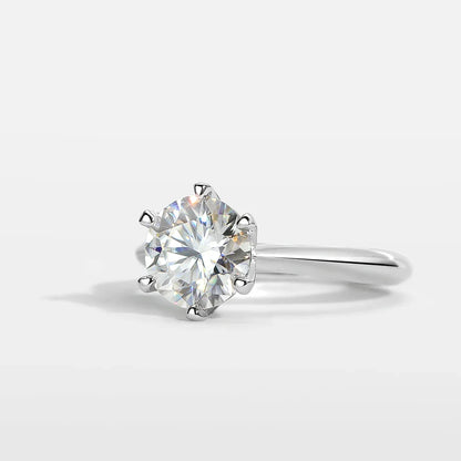 EWYA GRA Certified D Color Moissanite Solitaire Engagement Ring 0.5–10CT — 925 Sterling Silver Bridal Wedding Band for Women