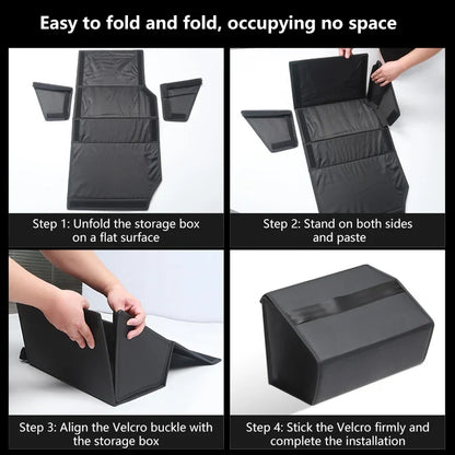 Tesla Cybertruck 2024 Rear Under Seat Storage Box 3-Piece Set Leather Organizer Auto Interior Accessories Underseat Storage Tray