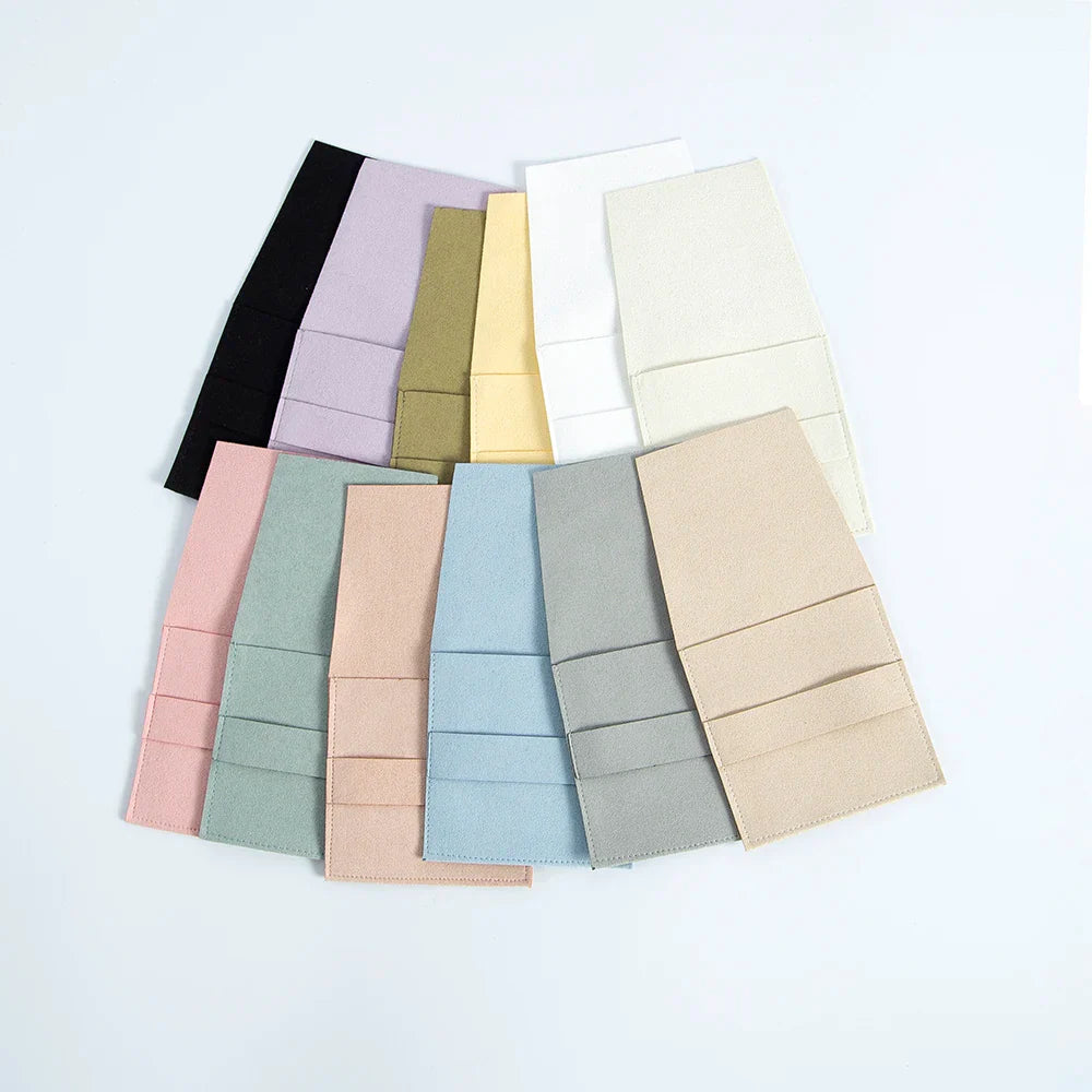 10Pcs Microfiber Jewelry Pouches 6.2x6.2cm & 8x8cm – Rings, Earrings, Pendants, Bracelets Gift Bags for Wedding Favors