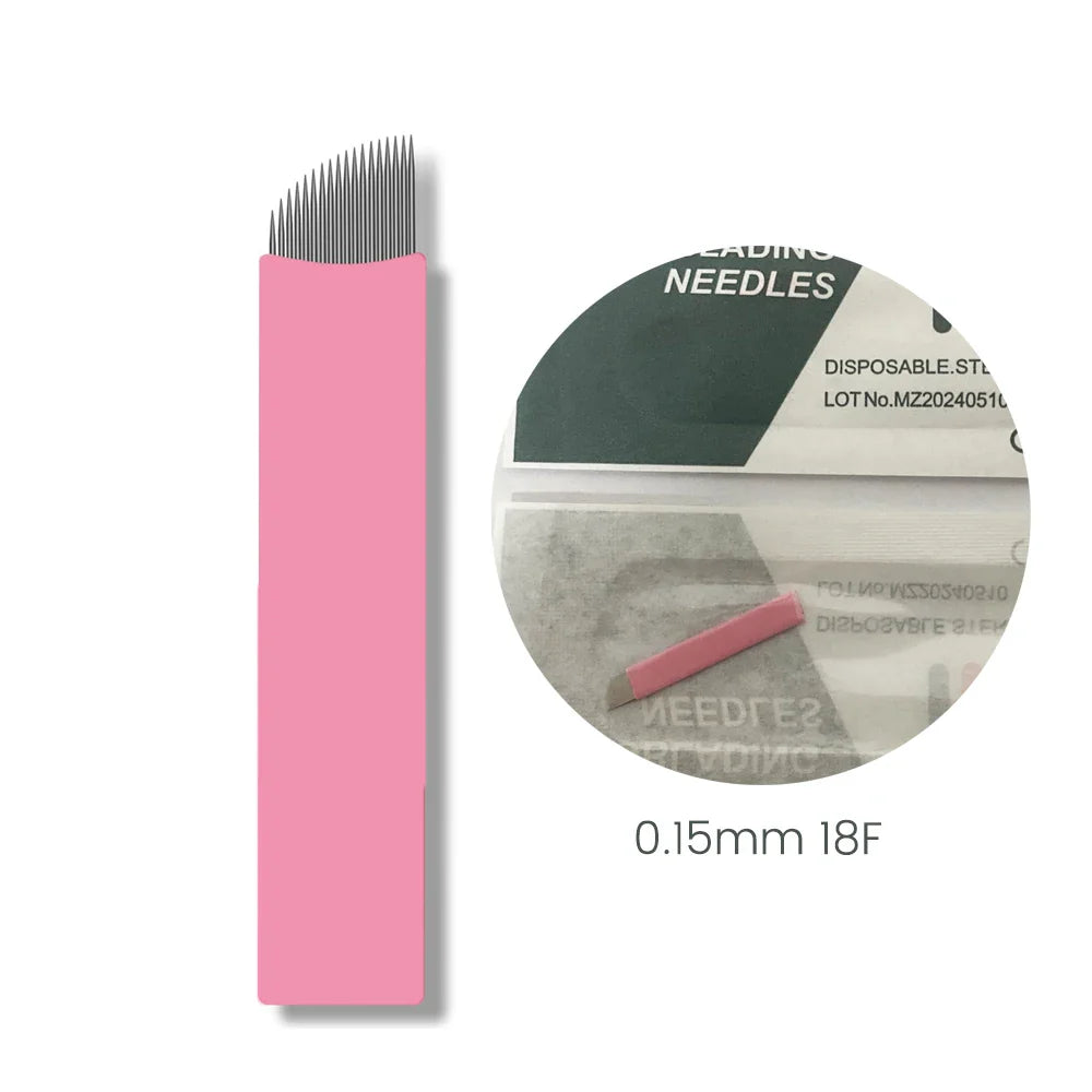 0.15mm Microblading Nano Blades — U-Shape Tebori Tattoo Needles for Permanent Makeup Eyebrow Pen