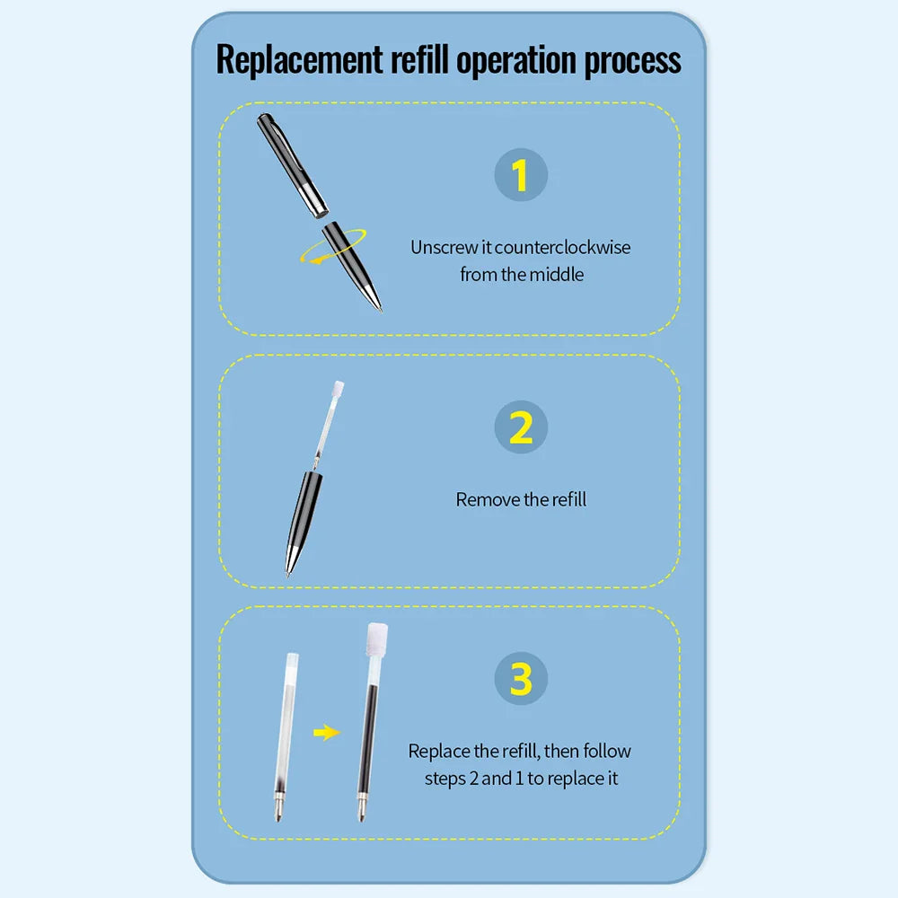 Digital Voice Recorder — 64GB/128GB Portable Professional Sound Dictaphone, Voice-Activated Audio Recording Pen & MP3 Player