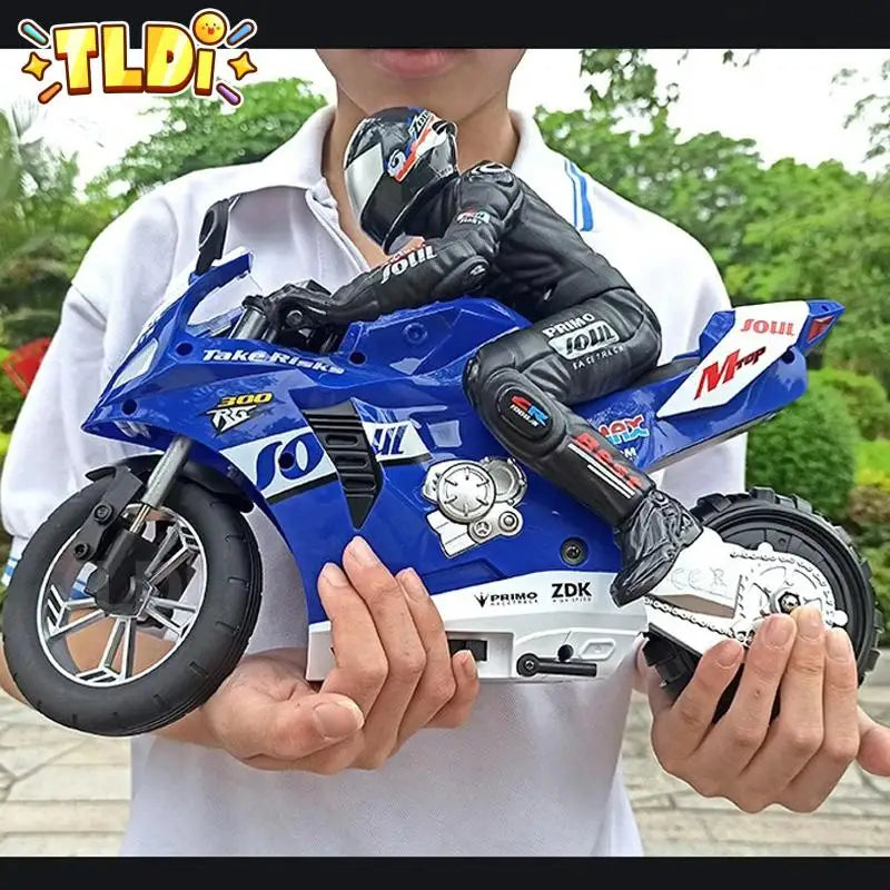 1/6 Scale RC Electric Racing Motorcycle – High-Speed 4CH Remote Control Drift Car Toy for Boys
