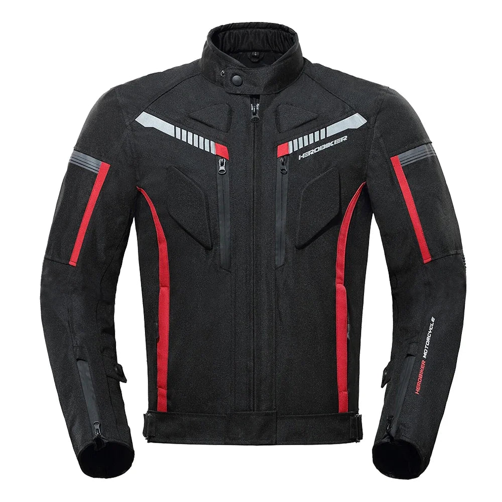 HEROBIKER Waterproof Motorcycle Jacket - Men’s Racing Riding Gear With EVA Protection Moto Pants Clothing Set