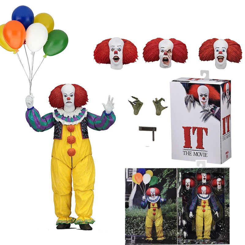 NECA Joker & Stephen King Pennywise Clown Action Figures – Halloween Decoration Gift Toys