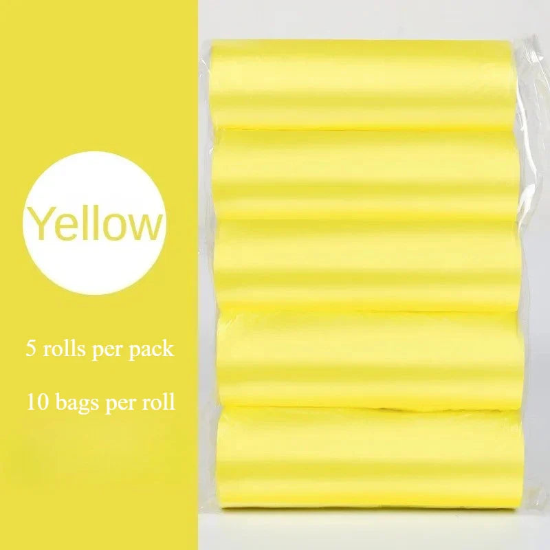 5 Rolls Household Disposable Trash Bags – Small Kitchen Garbage Pouch Bags for Cleaning, Storage & Waste Disposal