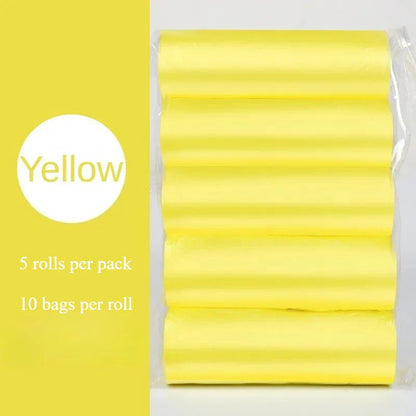 5 Rolls Household Disposable Trash Bags – Small Kitchen Garbage Pouch Bags for Cleaning, Storage & Waste Disposal