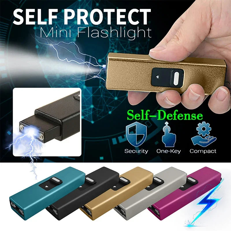 Rechargeable Mini Flashlight – Outdoor Self-Defense Tool for Women, Compact Anti-Wolf Safety Device
