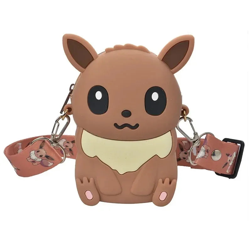 Cute Pikachu Silicone Purse – Pokémon Anime Shoulder Bag for Kids, Small Storage Princess Messenger Gift