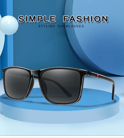 Luxury Square Vintage Polarized Sunglasses for Men & Women – UV400 Cycling, Driving, Fishing Eyewear
