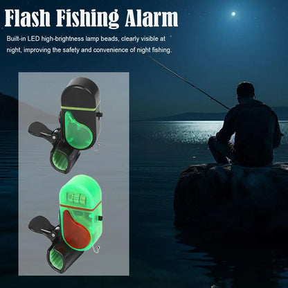 1/2PCS LED Fishing Bite Alarm - Electronic Fish Rod Clip-On Alert Bell with Sound & Light Indicator