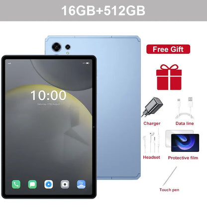 Original Pad 7s Pro 10.1" Tablet – Android 15, 22GB+2TB, 5G Dual SIM, 10000mAh Kids & Global Version