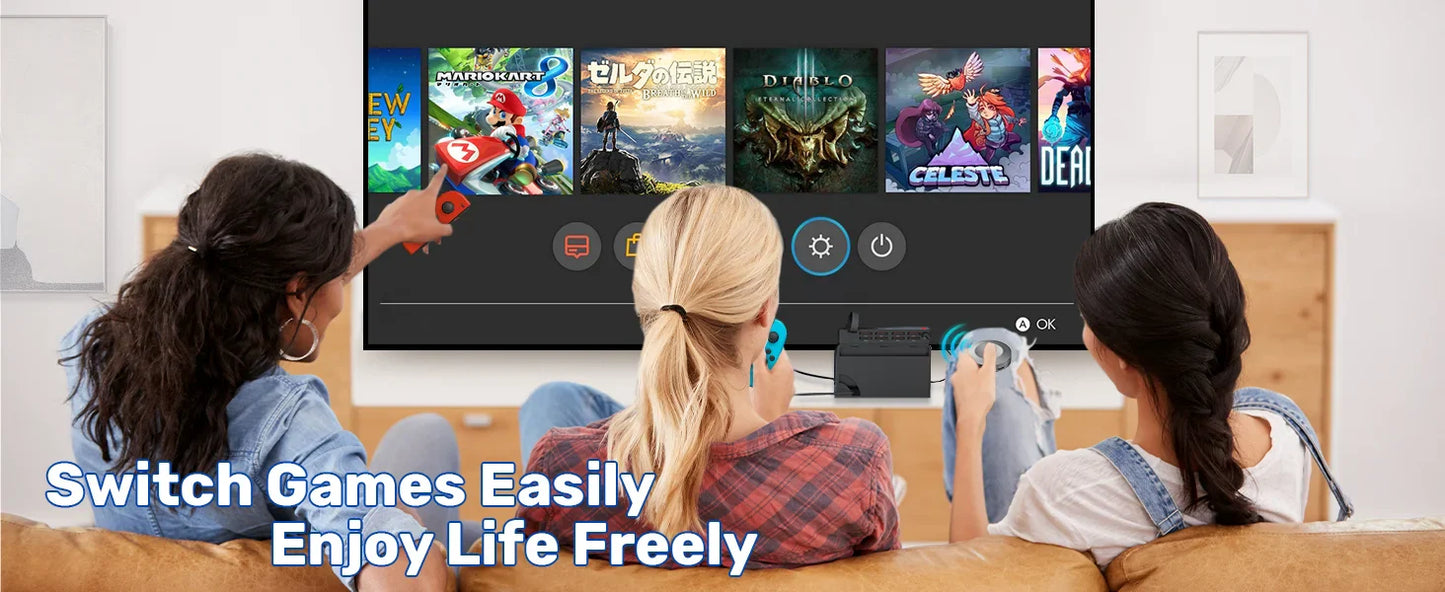 Nintendo Switch OLED Game Switcher — One-Key Fast Switching Multi-Game Card Reader with 5M Wireless Control Accessory