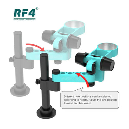 RF4 RF-FO19 Stereo Microscope – Articulating Arm, 360° Rotatable, Universal Both Arms Stand, Telescopic Lifting for Maintenance & Detection