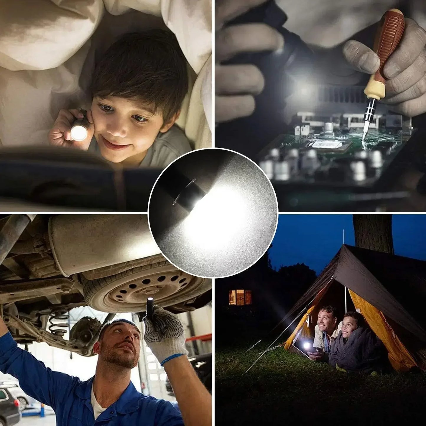 P13.5S E10 BA9S LED Upgrade Bulb - 6500K White Replacement Light for Maglite Flashlights & Torches