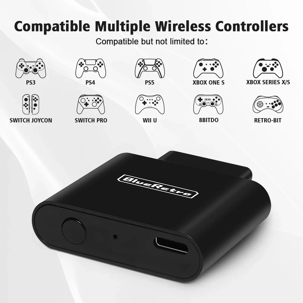 Retroscaler BlueRetro Wireless Adapter – SNK NEO·GEO MVS/AES/CD/CDZ Console Compatible with 8Bitdo & PS5 Controllers