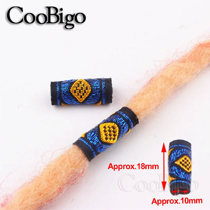 Braid Hair Rings & Tubes — Hip-Hop Dreadlock Beads, Embroidery Fabric Clips, Cuffs & Hair Decor DIY Craft Supplies by CooBigo