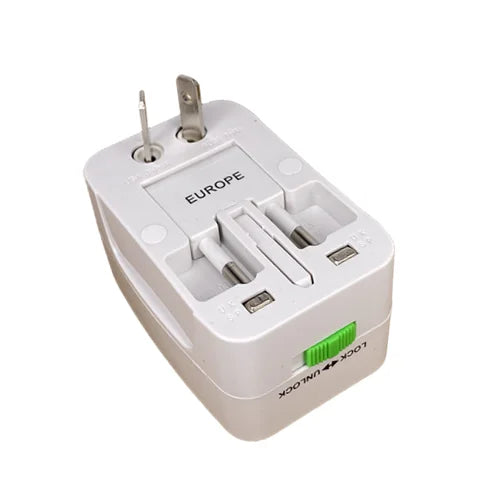 Universal Power Plug Adapter - International Travel AC Charger Converter for EU, US, AU, UK, Electrical Socket Outlet