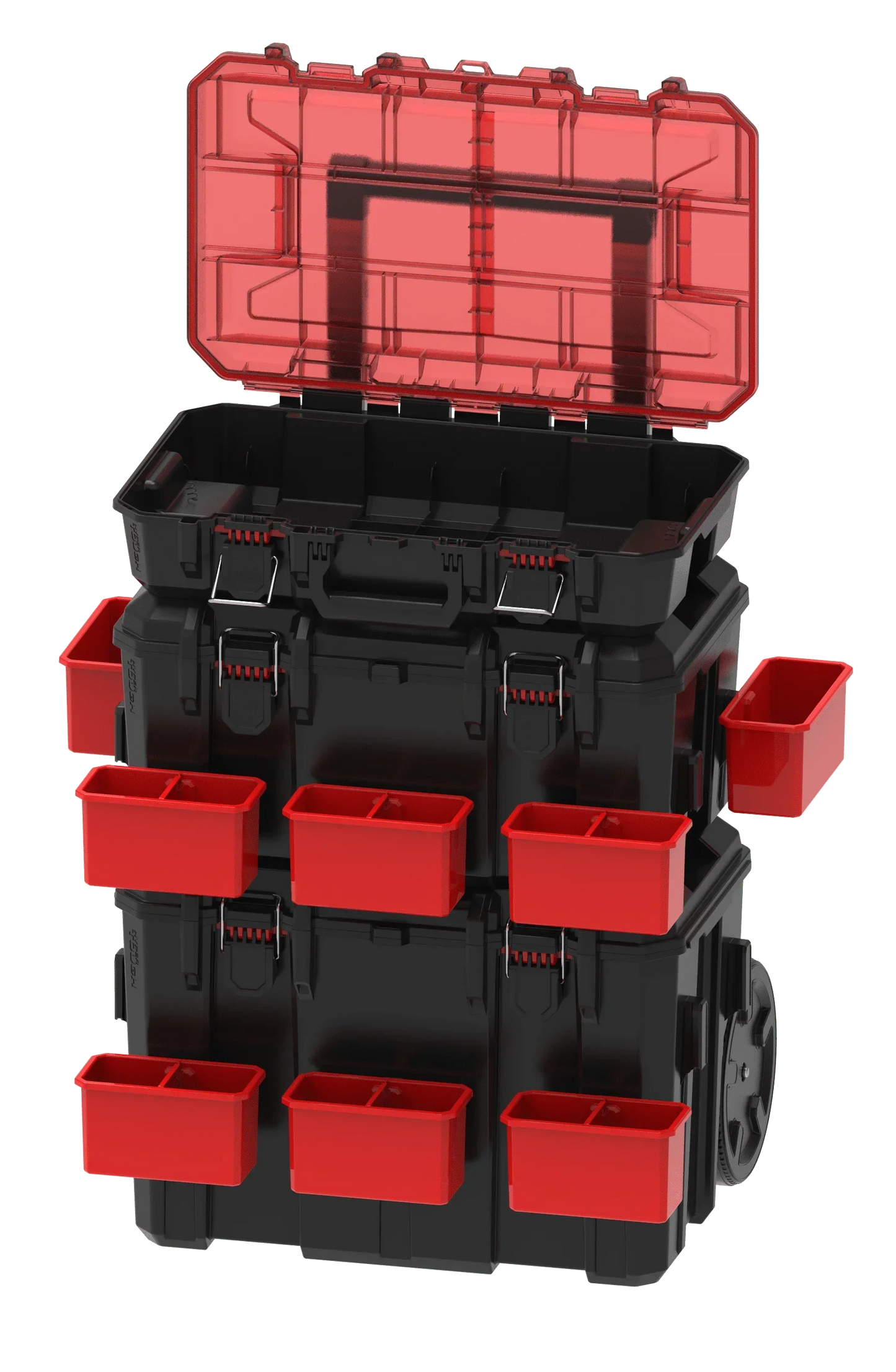 Hyper Tough Hyper Stack 3-Piece Modular Rolling Toolbox – Heavy Duty Tool Storage System
