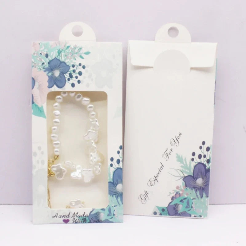 50PCS Marble Pattern Jewelry Display Boxes – DIY Window Gift Boxes with Hanger for Wedding & Thank You Gifts