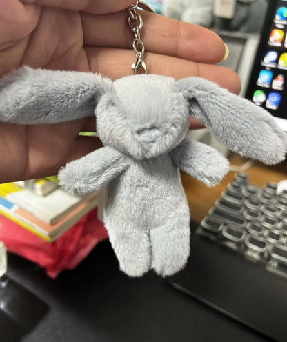Cute Cartoon Rabbit Keychain | Pompom Stuffed Animal Bag, Car & Phone Pendant Gift for Girls