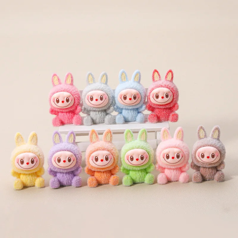 Labubu Macaron Mini Doll Blind Box – Handmade Candy Color Desktop Ornament, Exquisite Mystery Gift